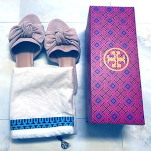 TORY BURCH ANNABELLE BOW SLIDE SANDALS